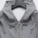 Louis Vuitton Rhinestone Hooded Tracksuit Set Jacket &amp; Pants Grey #B69373