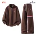 Moncler Logo Half Zip Tracksuit Set Top &amp; Pants Cream,Brown,Dark Navy,Black #B69397