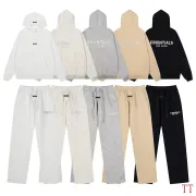 ESSENTIALS FOG Hoodie Sweatpants Tracksuit Black,Light Grey,White,Khaki #B68012