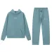 Essentials Hoodie &amp; Sweatpants 2 Piece Set Embroidery Logo Khaki, Light Blue, Black #B68603