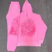Spider‑5 Fleece‑Lined Spider‑Web Zip‑Up Hoodie &amp; Jogger Set, Hot Pink #B67979