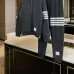 Thom Browne 4-Bar Stripe Zip Tracksuit Set Top &amp; Pants Dark Grey,Navy #B69400
