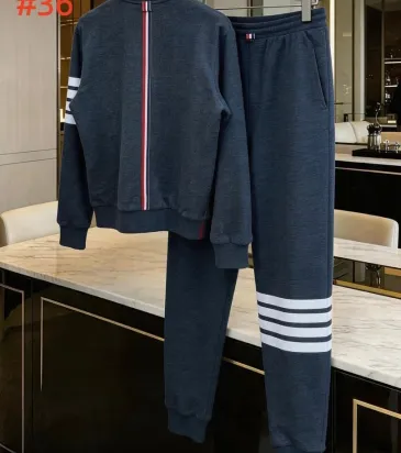 Thom Browne 4-Bar Stripe Zip Tracksuit Set Top &amp; Pants Dark Grey,Navy #B69400