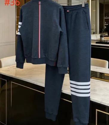 Thom Browne 4-Bar Stripe Zip Tracksuit Set Top &amp; Pants Dark Grey,Navy #B69400