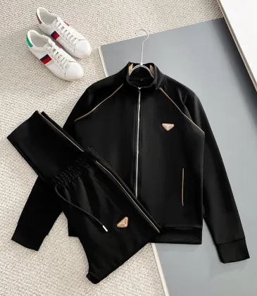Prada New Zip‑Up Tracksuit Two‑Piece Outfit Set #B67441 Prada New Zip‑Up Tracksuit Two‑Piece Outfit Set #B67441