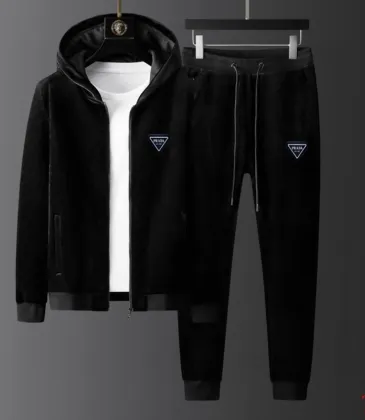 Prada Tracksuits for men Fleece-lined and thickened #A58003 Prada Tracksuits for men Fleece-lined and thickened #A58003
