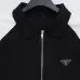 Prada Triangle Logo Color Block Tracksuit Set Jacket &amp; Pants Black #B69383