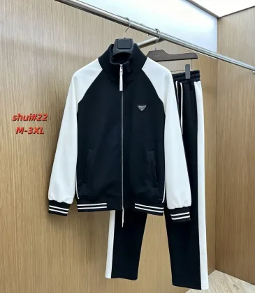 Prada Triangle Logo Color Block Tracksuit Set Jacket &amp; Pants Black #B69383