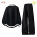 Prada Triangle Logo Stripe Trim Tracksuit Set Jacket &amp; Pants Black,White,Grey #B69388