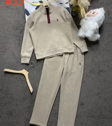 Polo Ralph Lauren Pony Logo Half Zip Tracksuit Set Top &amp; Pants Khaki,Navy #B69403