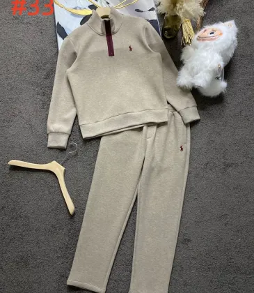 Polo Ralph Lauren Pony Logo Half Zip Tracksuit Set Top &amp; Pants Khaki,Navy #B69403