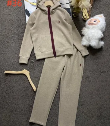 Polo Ralph Lauren Pony Logo Zip Hoodie Tracksuit Set Top &amp; Pants Khaki,Navy #B69399