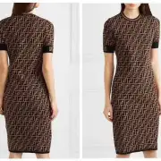Fendi Monogram Knit Dress Showcasing Timeless Design And Signature Pattern For Women #9121109