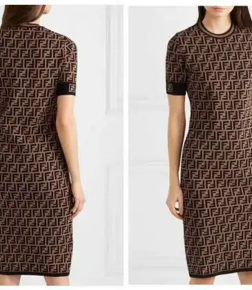 Fendi Monogram Knit Dress Showcasing Timeless Design And Signature Pattern For Women #9121109