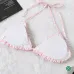 D-ior Pink Monogram Printed Bikini Set For Chic Summer Beach Looks #9874290