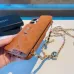 Chanel-Style Caviar Leather Quilted Phone Case with Adjustable  Golden Ball" Chain   Card Slot #A65263