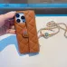Chanel-Style Caviar Leather Quilted Phone Case with Adjustable  Golden Ball" Chain   Card Slot #A65263
