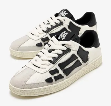 AMIRI Pacific Bones White Black Low Top Sneakers #B69404 AMIRI Pacific Bones White Black Low Top Sneakers #B69404
