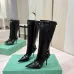 Balenciaga Cagole Studded Pointed‑Toe Over‑The‑Knee Boots 9.5cm Heel #B68386