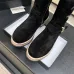 Chanel 26AW Square‑Toe CC Logo Chunky Heel Ankle Boots #B68477