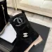 Chanel 26AW Square‑Toe CC Logo Chunky Heel Ankle Boots #B68477
