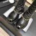 Chanel 26AW Square‑Toe Chain Chunky Heel Combat Boots #B68472
