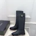 Chanel CC Metal Buckle Flat Knee‑High Rider Boots #B68460