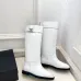 Chanel CC Metal Buckle Flat Knee‑High Rider Boots #B68461