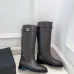 Chanel CC Metal Buckle Flat Knee‑High Rider Boots #B68462