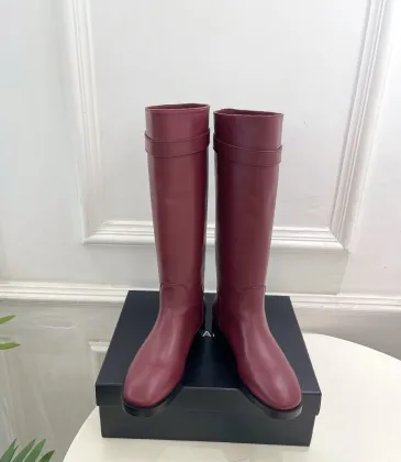Chanel CC Metal Buckle Flat Knee‑High Rider Boots #B68463