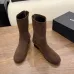 Chanel Stretch Suede Double‑C Side‑Zip Ankle Boots 5cm Heel #B68418
