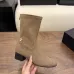 Chanel Stretch Suede Double‑C Side‑Zip Ankle Boots 5cm Heel #B68419