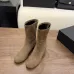 Chanel Stretch Suede Double‑C Side‑Zip Ankle Boots 5cm Heel #B68419
