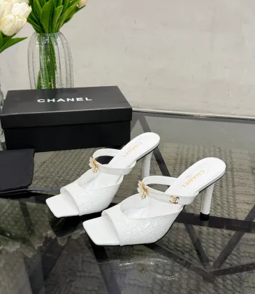 Chanel 2026 Double‑Strap Square‑Toe Heel Slide Sandals #B68496