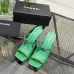 Chanel 2026 Double‑Strap Square‑Toe Heel Slide Sandals #B68500