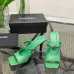 Chanel 2026 Double‑Strap Square‑Toe Heel Slide Sandals #B68500
