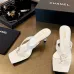Chanel 2026 Double‑Strap Square‑Toe Heel Slide Sandals #B68502