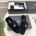 Chanel Double C Turnlock Shearling Lined Mule Slippers #B68351