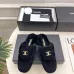 Chanel Double C Turnlock Shearling Lined Mule Slippers #B68351