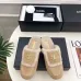 Chanel Double C Turnlock Shearling Lined Mule Slippers #B68354