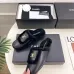 Chanel Double C Turnlock Shearling Lined Mule Slippers #B68356