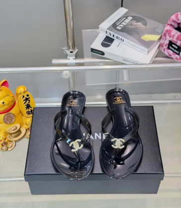 Chanel Jelly Flip Flops TPU Waterproof Beach Sandals #A65286
