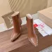 Christian Louboutin Tan Leather Studded Ankle Boots, Pointed Toe, 100mm Stiletto Heel, Red Sole #B69613