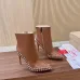 Christian Louboutin Tan Leather Studded Ankle Boots, Pointed Toe, 100mm Stiletto Heel, Red Sole #B69613