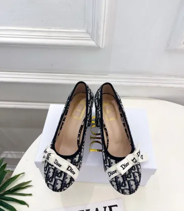 Dior J'ADIOR Bow Ribbon Tweed Block‑Heel Pumps 7.5cm Heel #B68392
