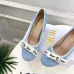 Dior J'ADIOR Bow Ribbon Tweed Block‑Heel Pumps 7.5cm Heel #B68393