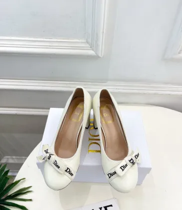 Dior J'ADIOR Bow Ribbon Tweed Block‑Heel Pumps 7.5cm Heel #B68395