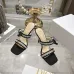 Snake Print Dior Style High Heel Mule Sandals for Women 8.5cm #A63469