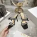 Snake Print Dior Style High Heel Mule Sandals for Women 8.5cm #A63469