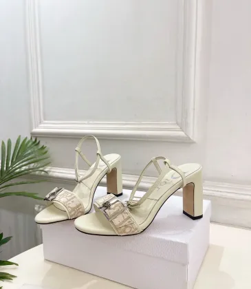 Dior CD Buckle One‑Strap High‑Heel Slide Sandals 8.5cm Heel #B68400